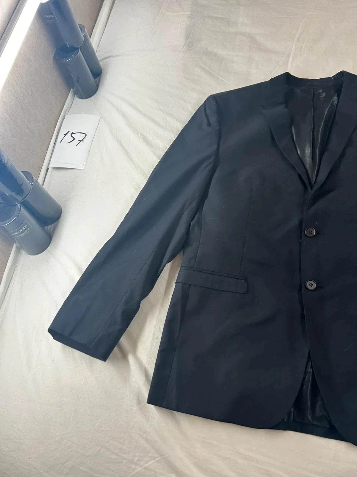 Zwarte blazer costard selected homme met stropdas carlo colombo blauw #96 – photo 2